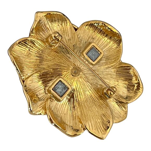 Vintage Joan Rivers Pin And Trinket Box Enamel Crystals Floral Design 3J - Picture 6 of 6